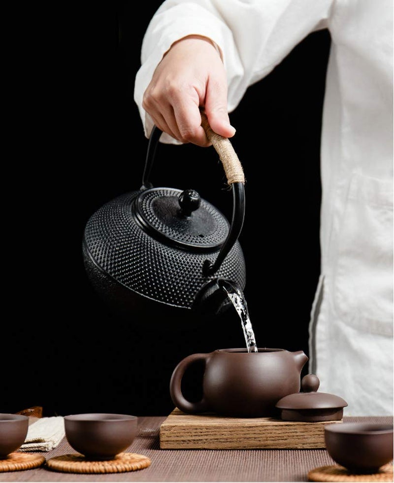 Hwagui - Large Cast Iron Teapot With Infuser For Varieties Of Loose Leaf Tea, Tea Bags, Black Tea Kettle Stovetop Safe 1200ml/41oz - Image 5